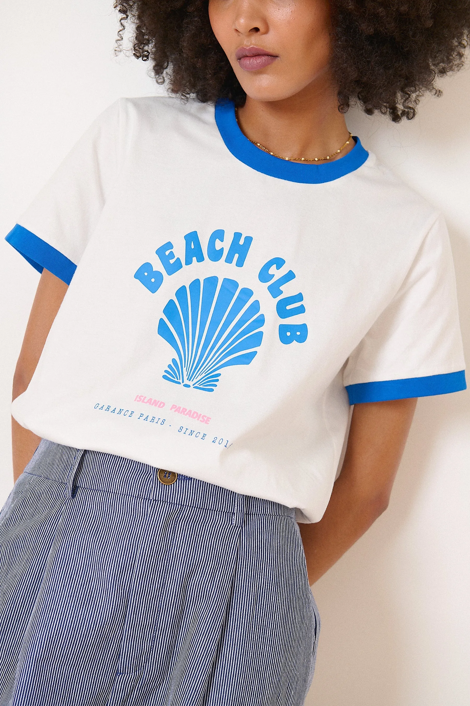 0920 Tshirt Vichy Blanc