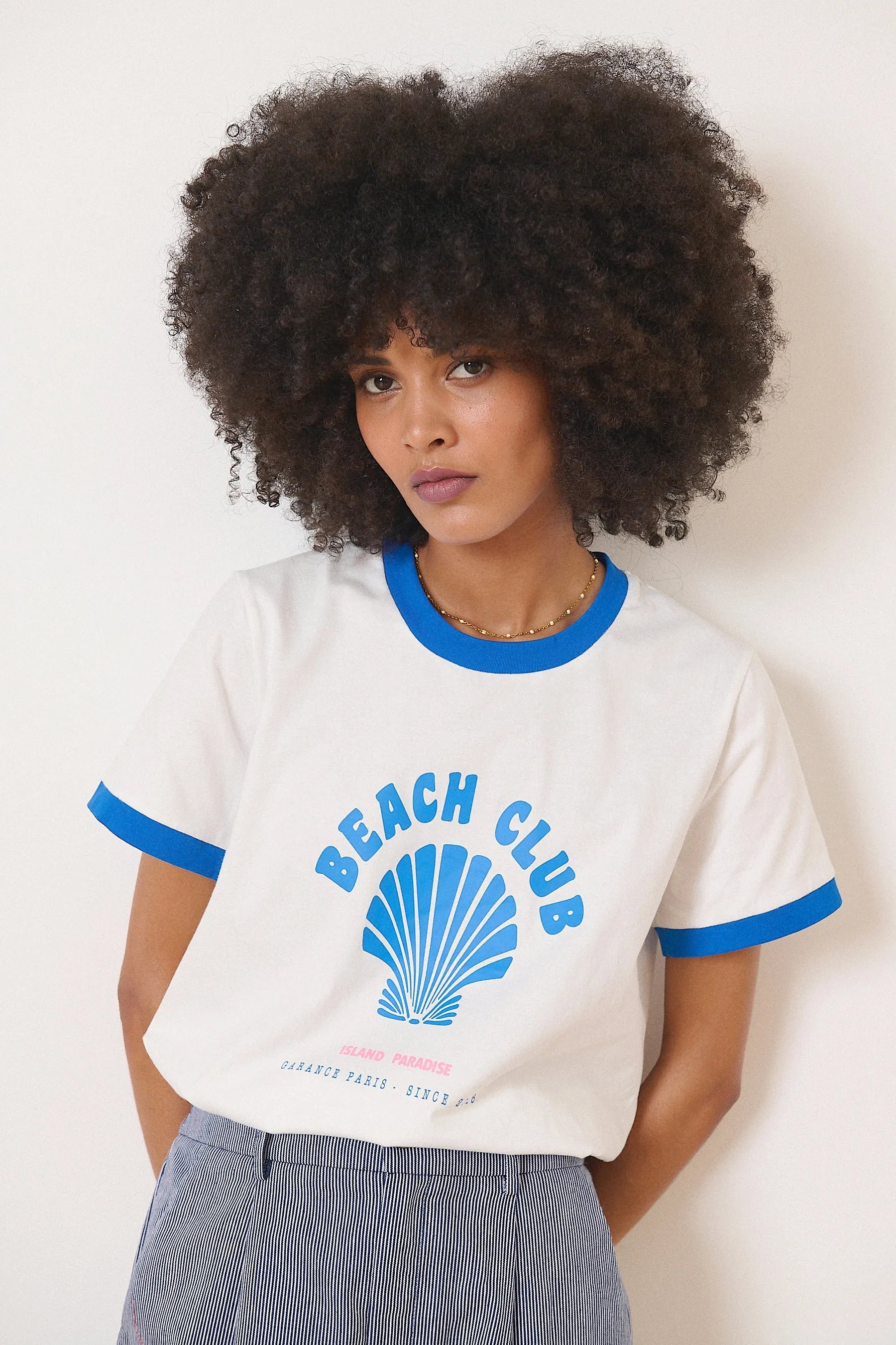 0920 Tshirt Vichy Blanc