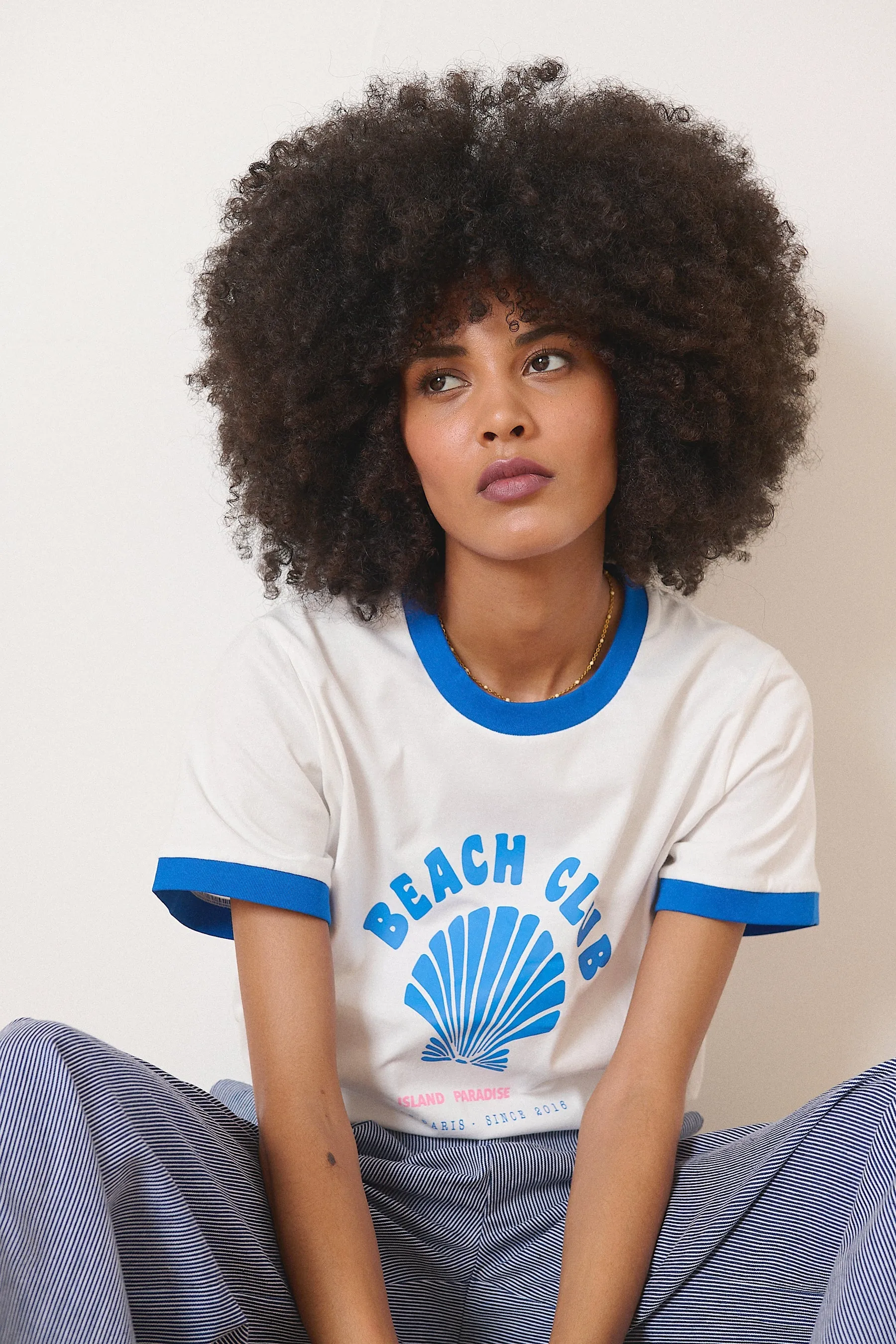 0920 Tshirt Vichy Blanc