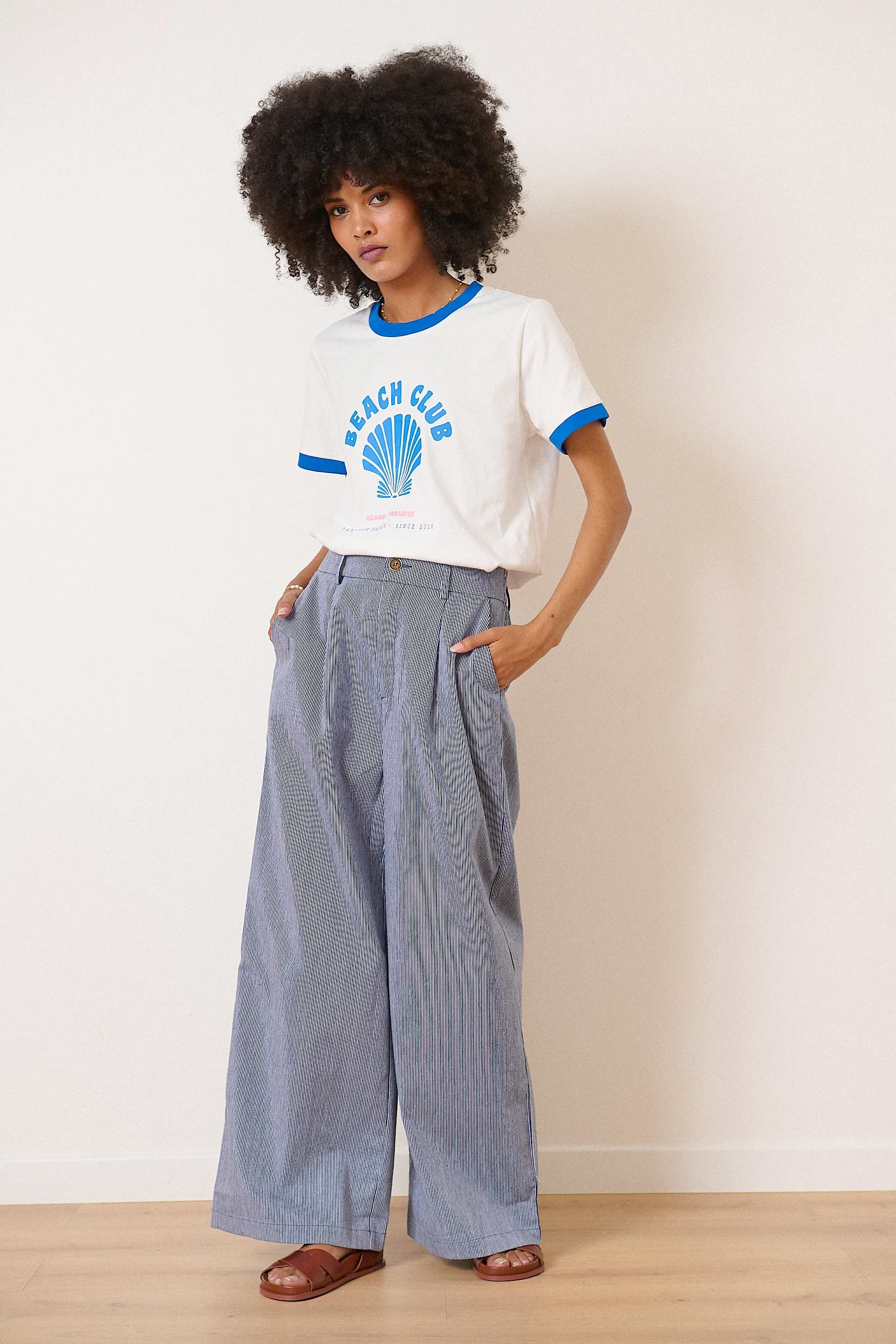 0920 Tshirt Vichy Blanc