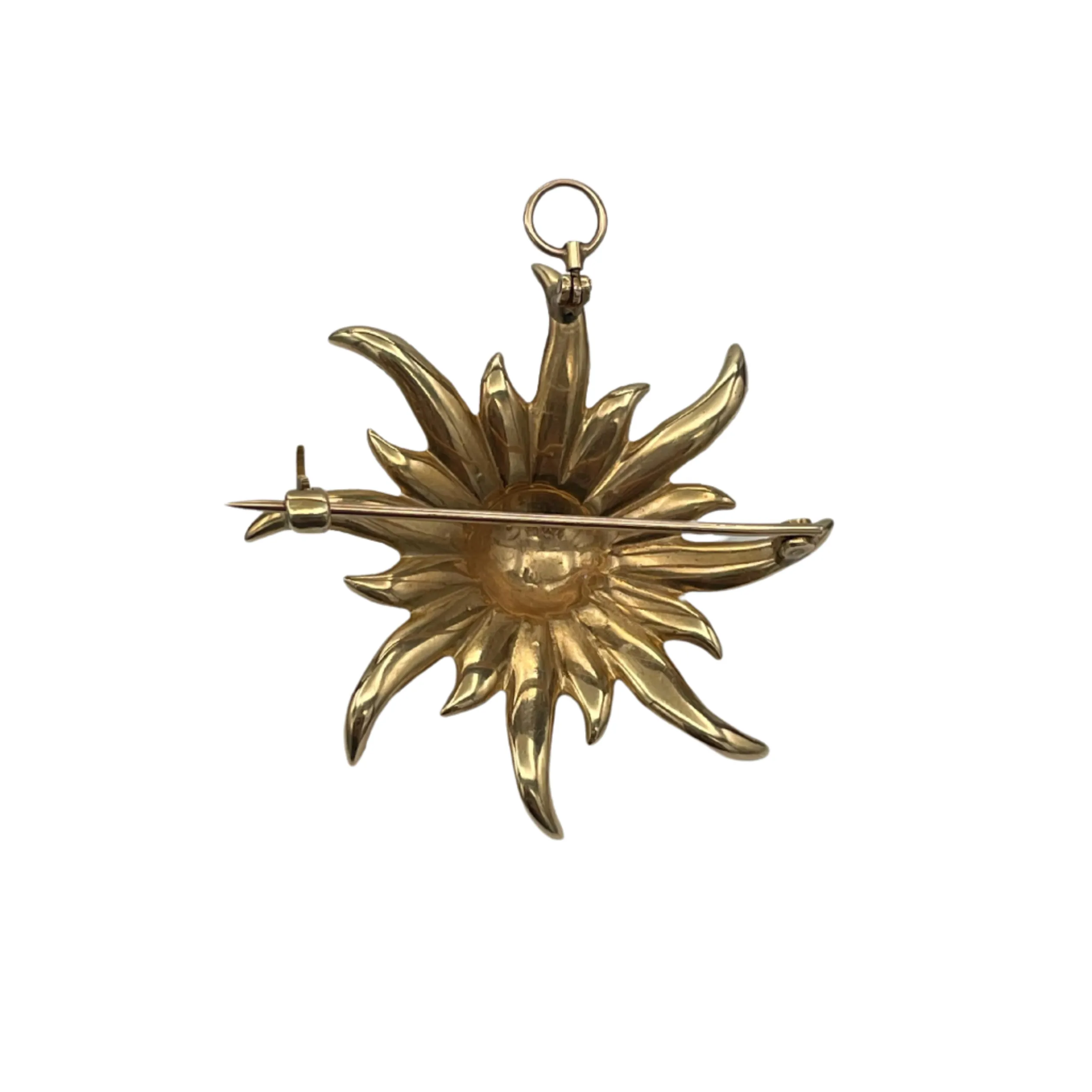 14k gold victorian seedpearl sunburst
