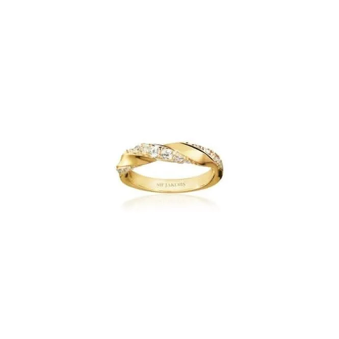 18k Gold Plated Ferrara Ring SJ-R12114-CZ-SG Sif Jakobs Jewellery