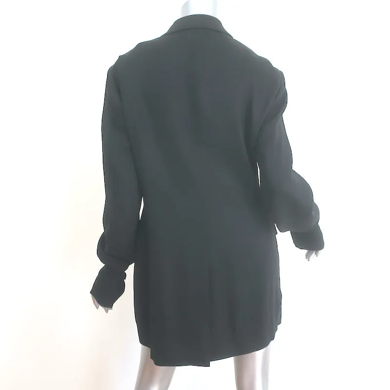 ACNE Studios Button-Cuff Blazer Black Wool Crepe Size 40 Single Breasted Jacket