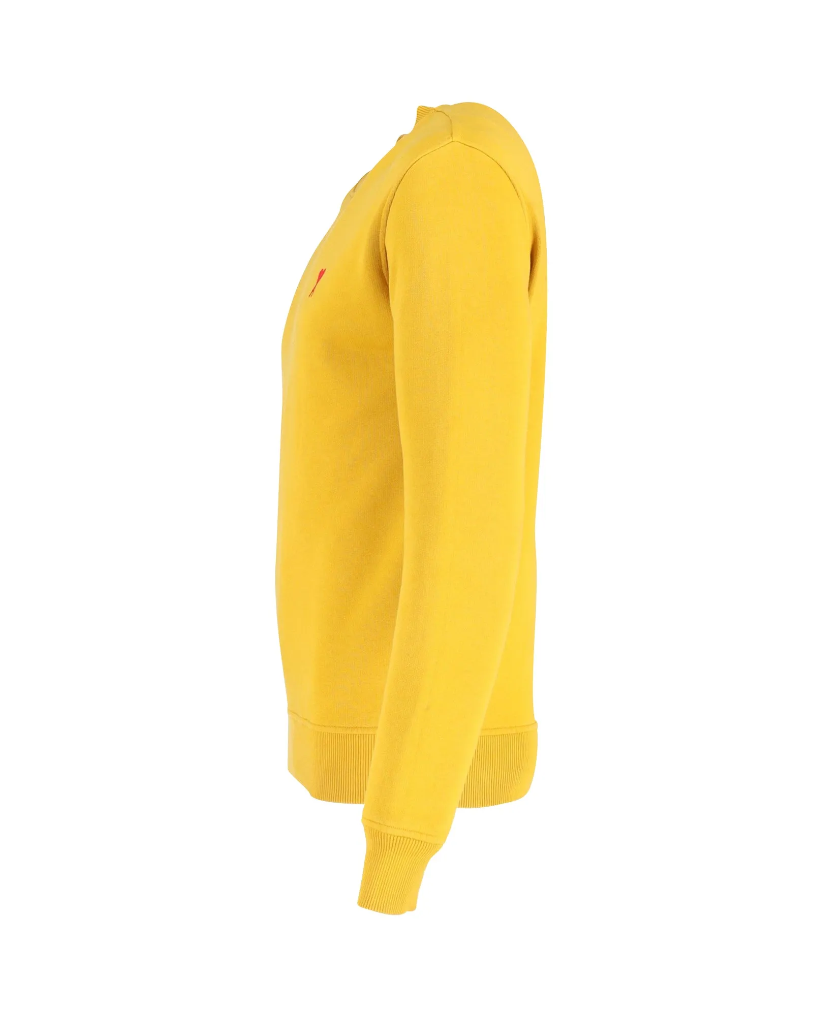 Ami Paris AMI de Coeur Sweatshirt in Yellow Cotton