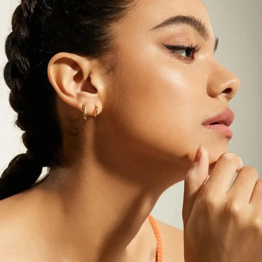 Ania Haie Gold Oval Hoop Earrings E048-04G Ania Haie Jewellery