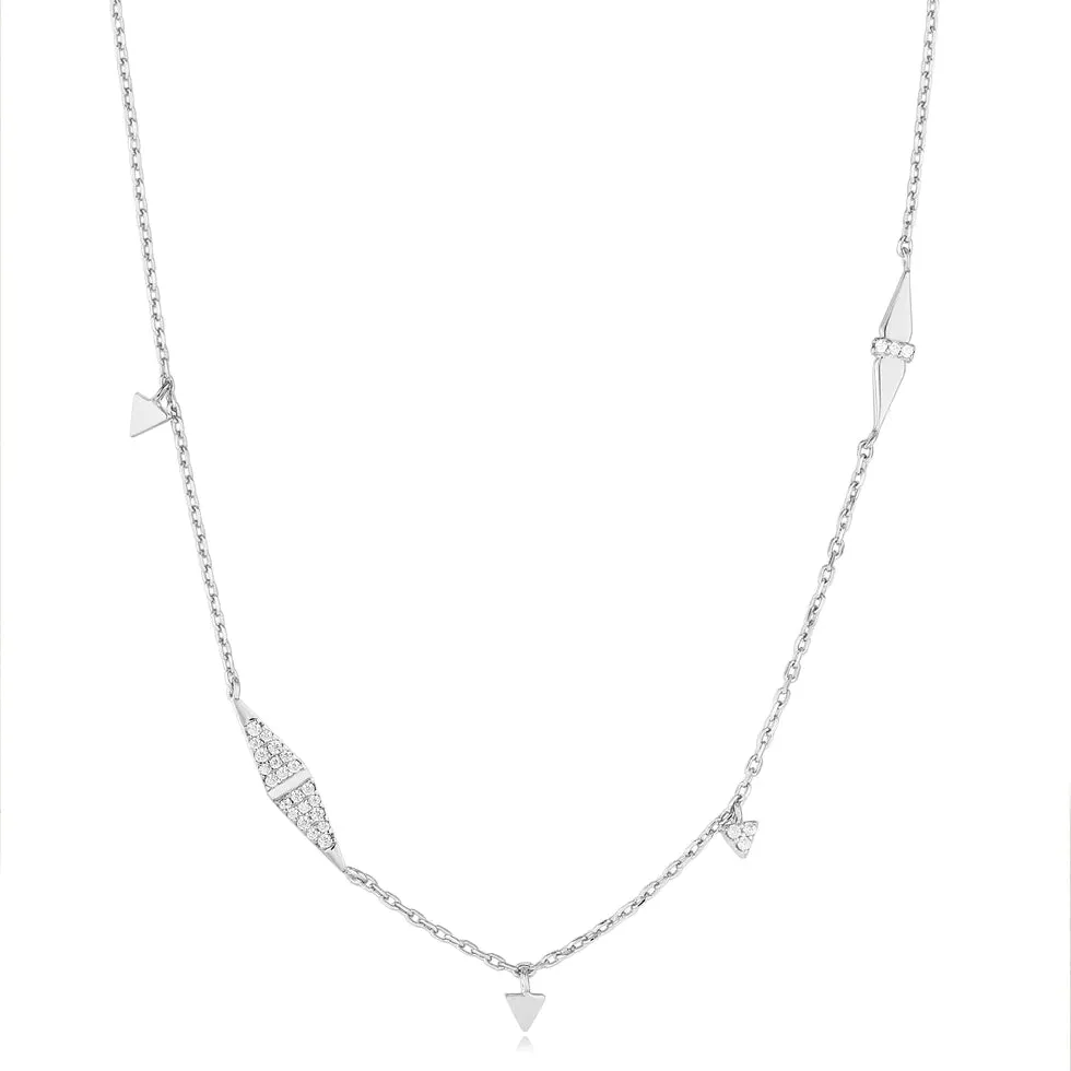 Ania Haie Jewellery Polished Punk - Geometric CZ Necklace  - 2 colours