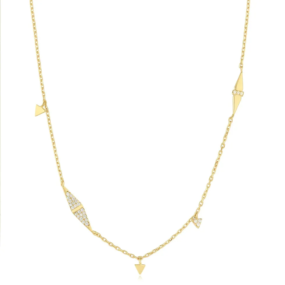 Ania Haie Jewellery Polished Punk - Geometric CZ Necklace  - 2 colours