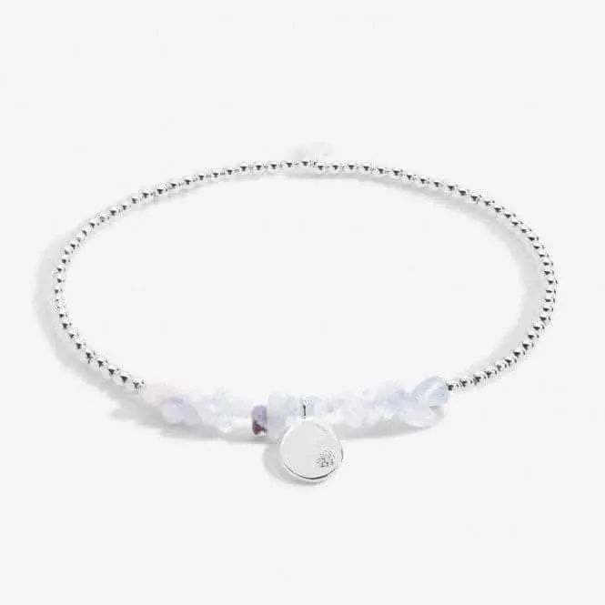 Anklet Blue Agate Silver Plated Anklet 23cm Stretch Anklet 6949 Joma Jewellery