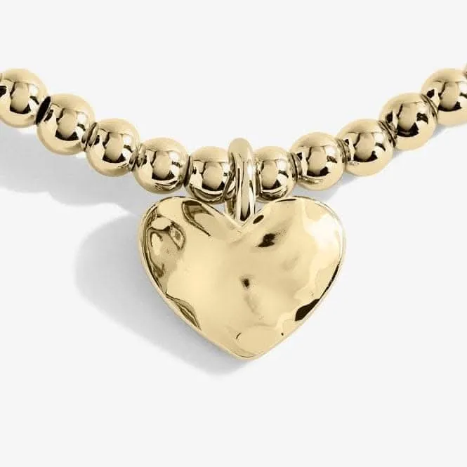 Anklet Gold Hammered Heart 5619 Joma Jewellery