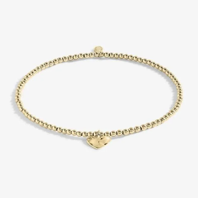 Anklet Gold Hammered Heart 5619 Joma Jewellery