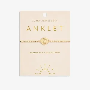 Anklet Heart Gold Plated Anklet 23cm Stretch Anklet 6941 Joma Jewellery