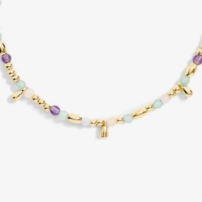 Anklet Multi Stone Gold Plated Anklet 23cm Stretch Anklet 6943 Joma Jewellery