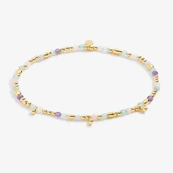 Anklet Multi Stone Gold Plated Anklet 23cm Stretch Anklet 6943 Joma Jewellery