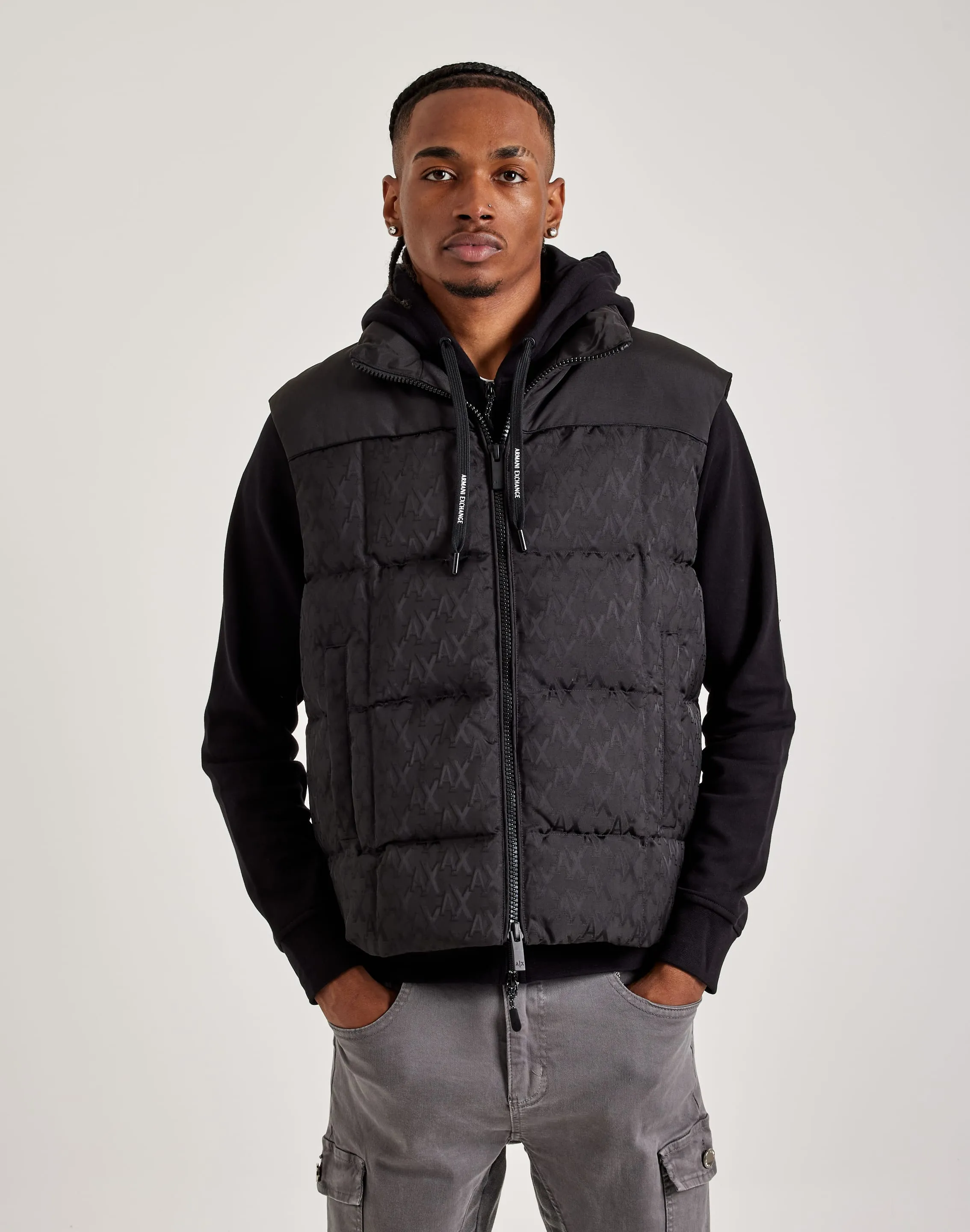 Armani Exchange Allover Print Puffer Vest