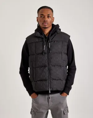 Armani Exchange Allover Print Puffer Vest