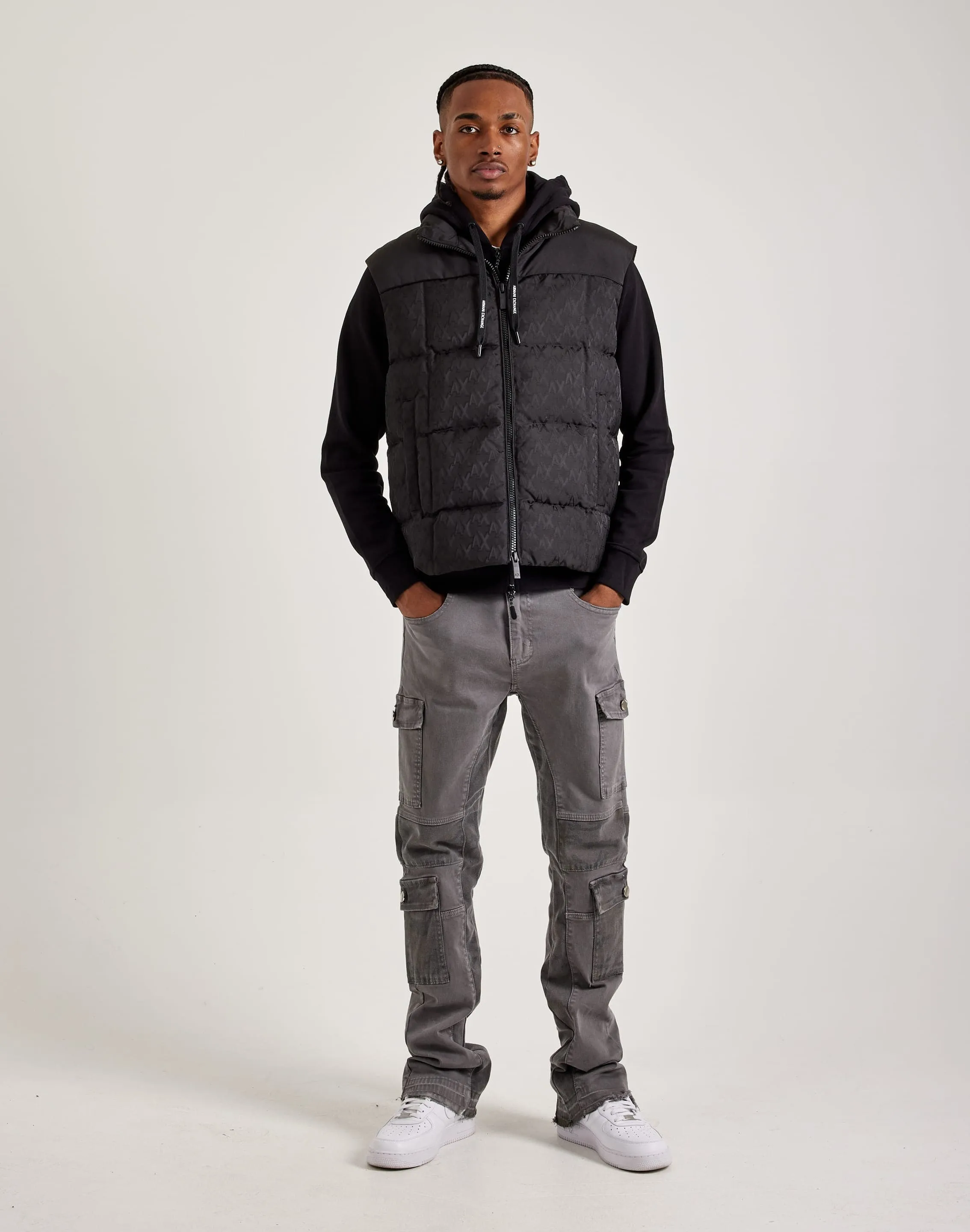 Armani Exchange Allover Print Puffer Vest