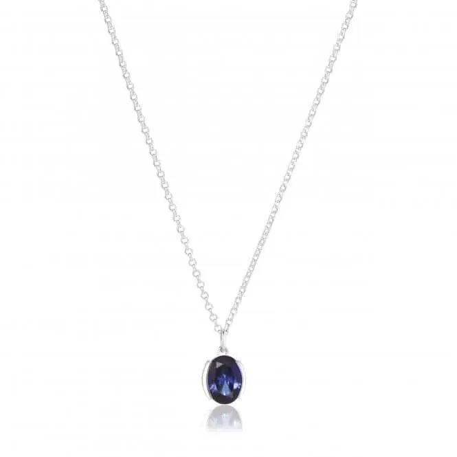 Blue Zirconia Ellisse Carezza Necklace SJ-N2353-BLCZ Sif Jakobs Jewellery