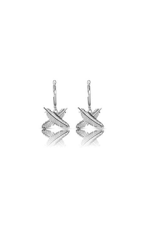 Boh Runga Jewellery Boh Runga - Feather Kisses Huggies Sterling Silver