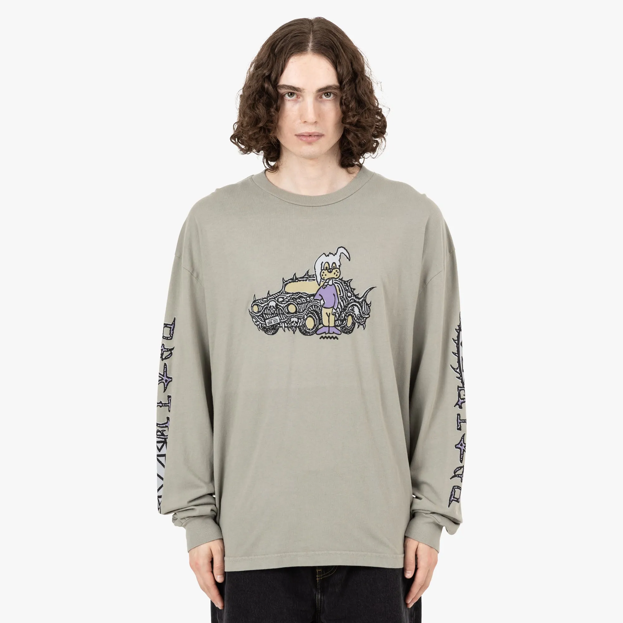 Brain Dead Bio Dog Long Sleeve T-shirt / Seagrass