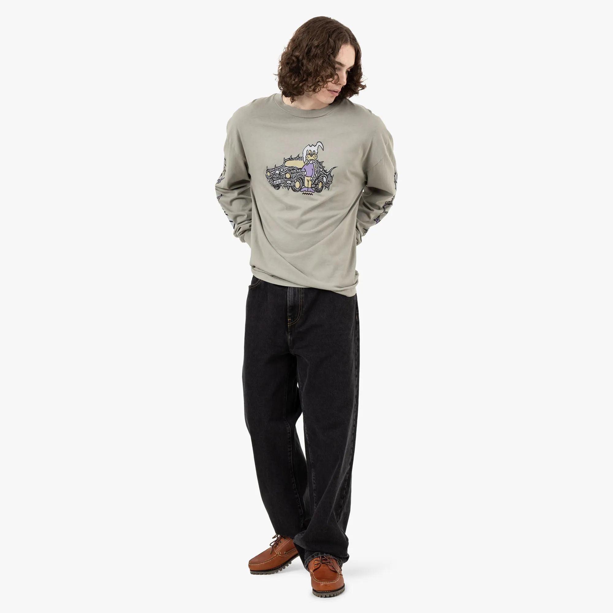 Brain Dead Bio Dog Long Sleeve T-shirt / Seagrass