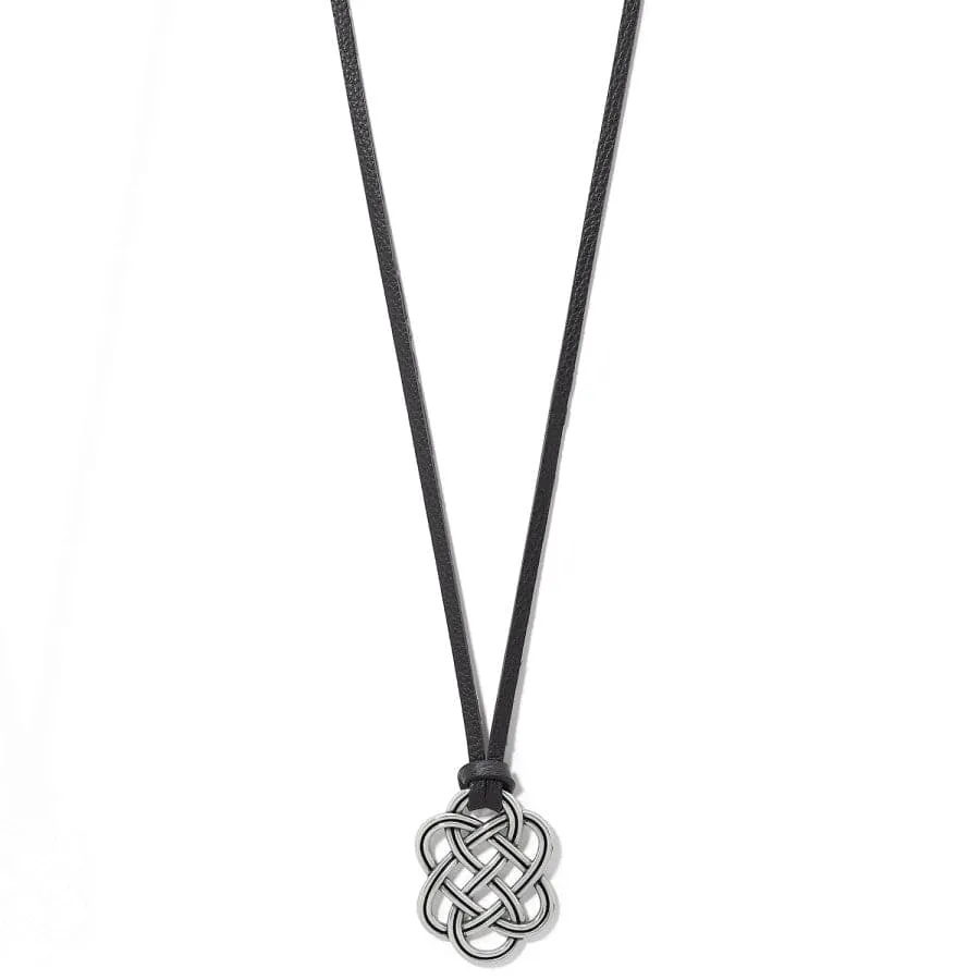 Brighton Necklaces Interlok Trellis Leather Necklace