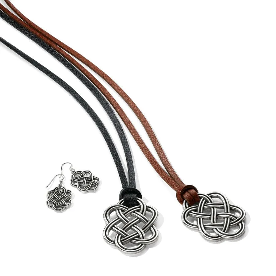 Brighton Necklaces Interlok Trellis Leather Necklace