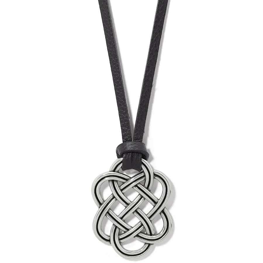 Brighton Necklaces Interlok Trellis Leather Necklace
