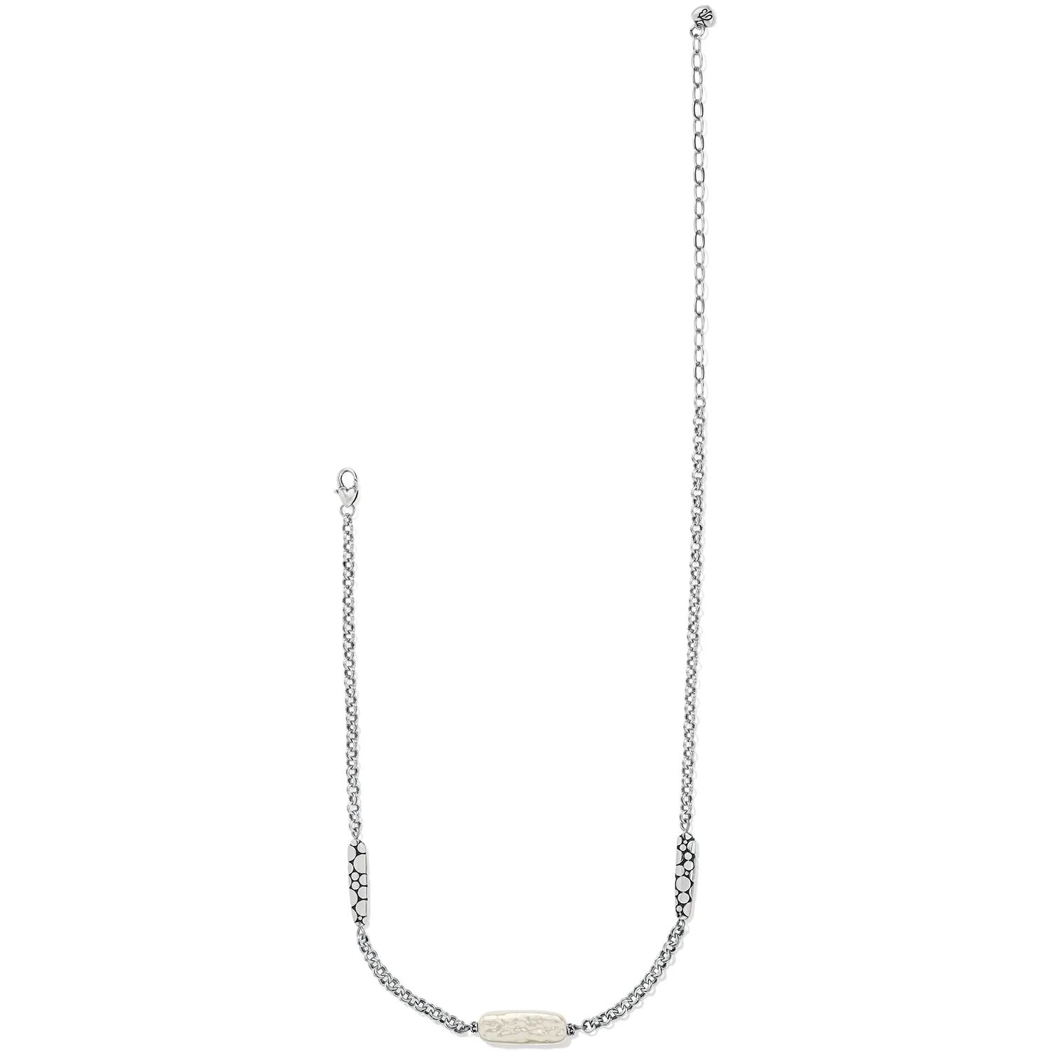 Brighton Necklaces Pebble Pearl Double Layer Link Necklace