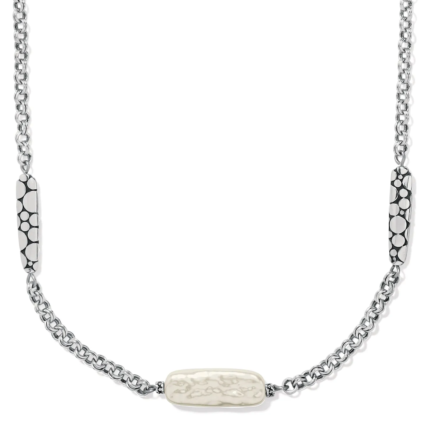 Brighton Necklaces Pebble Pearl Double Layer Link Necklace