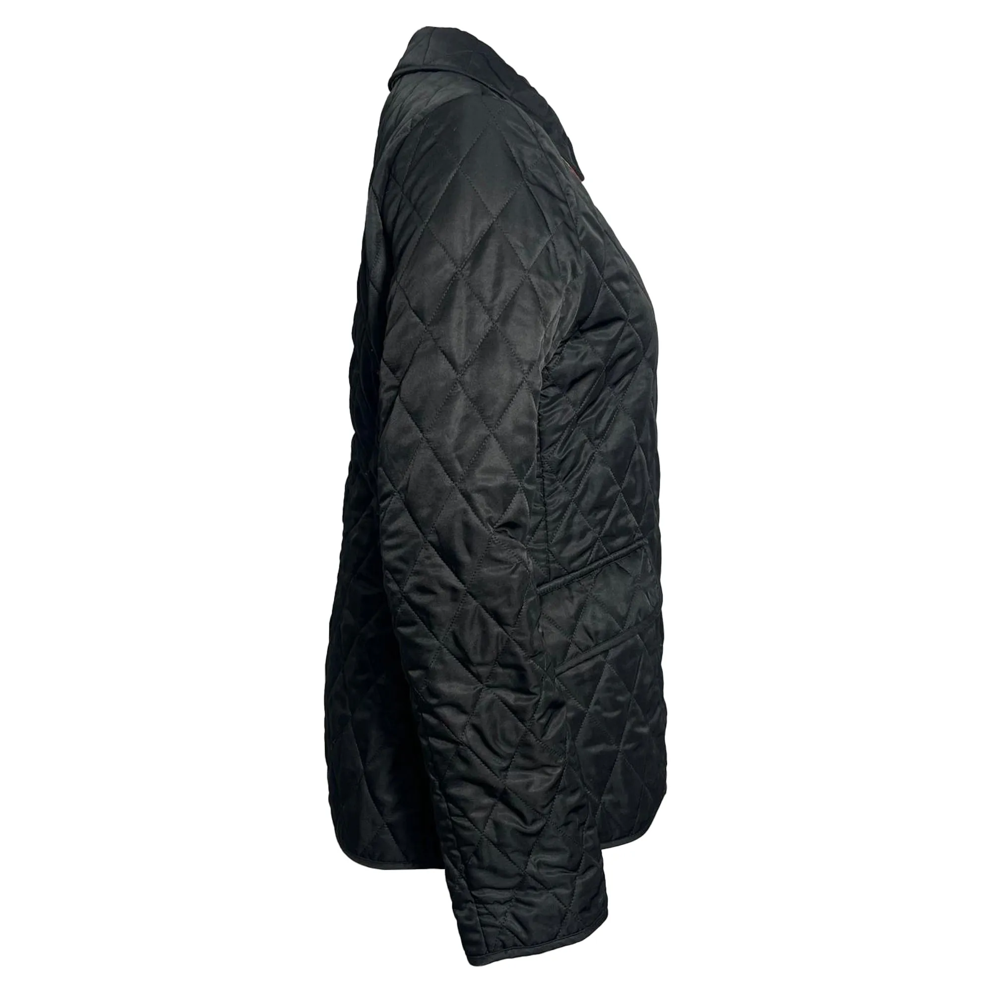 Burberry Brit Quilted Zipped Down Jacket in Black Polyester