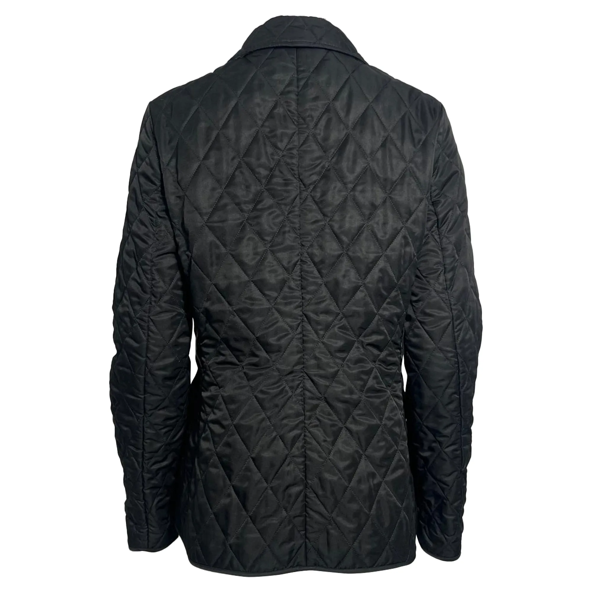 Burberry Brit Quilted Zipped Down Jacket in Black Polyester