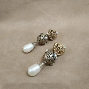 Butler and Wilson pearl statement earrings
