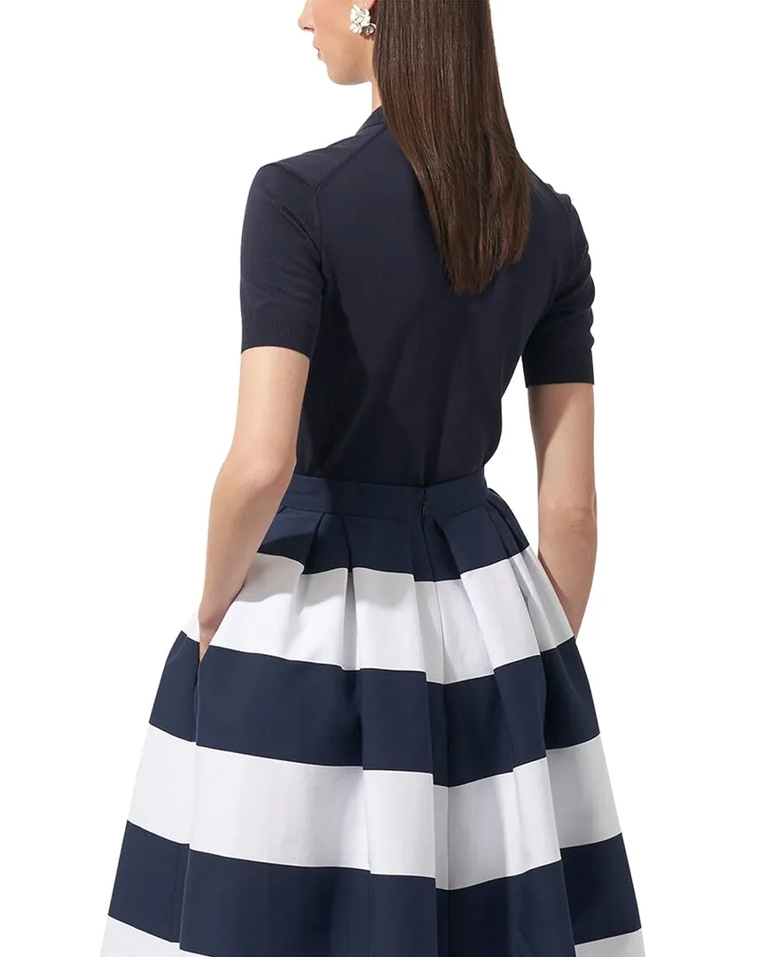 Carolina Herrera Silk-Blend Polo Shirt