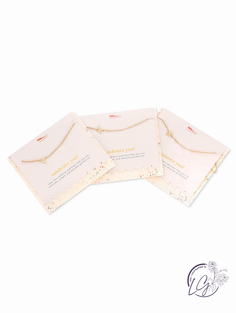 Celebrate You! Initial Necklace & Envelope