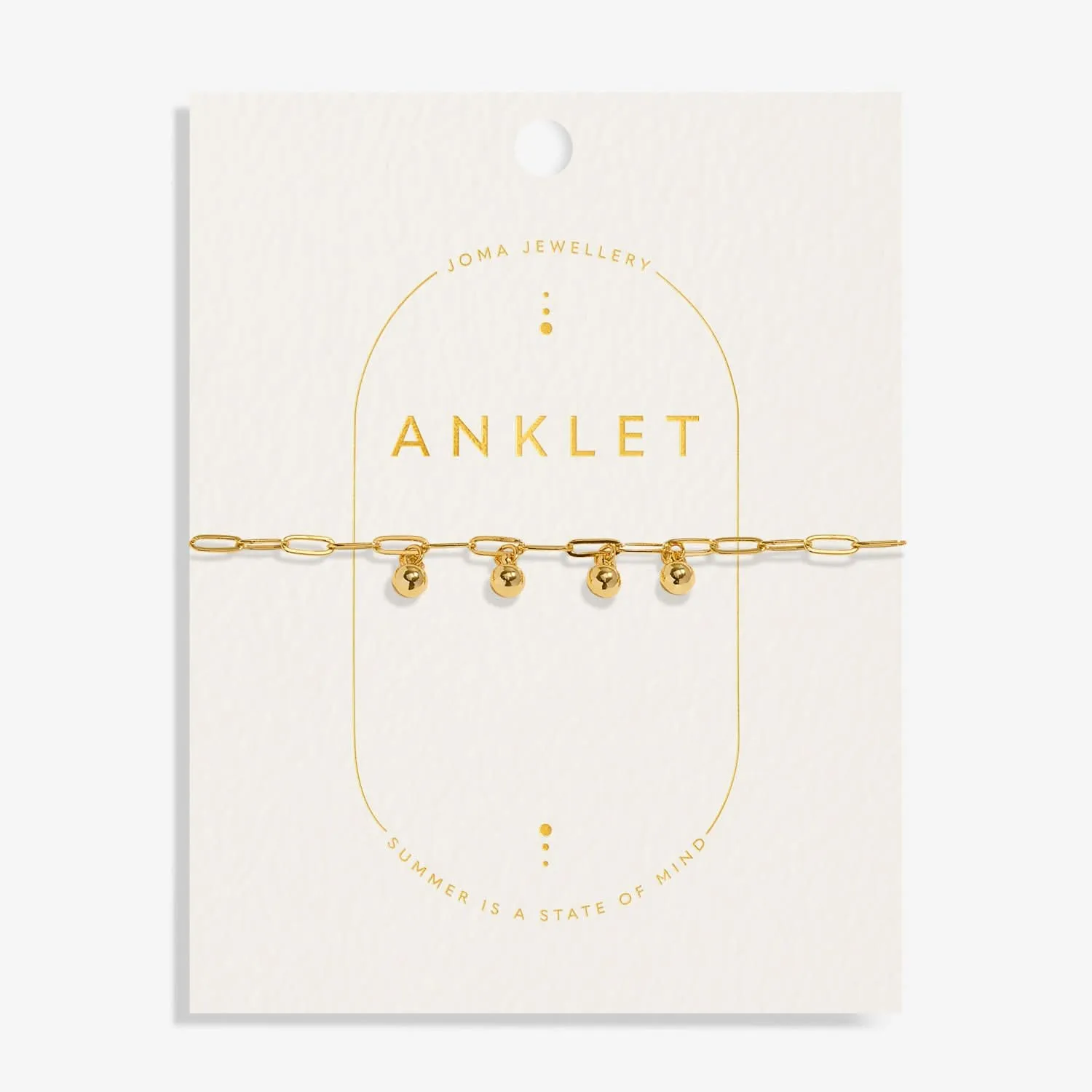 Charms Gold Plated Anklet 8534 Joma Jewellery