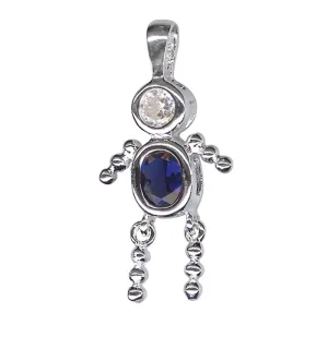 Children Jewellery Sterling Silver Gem Boy/Girl Pendant