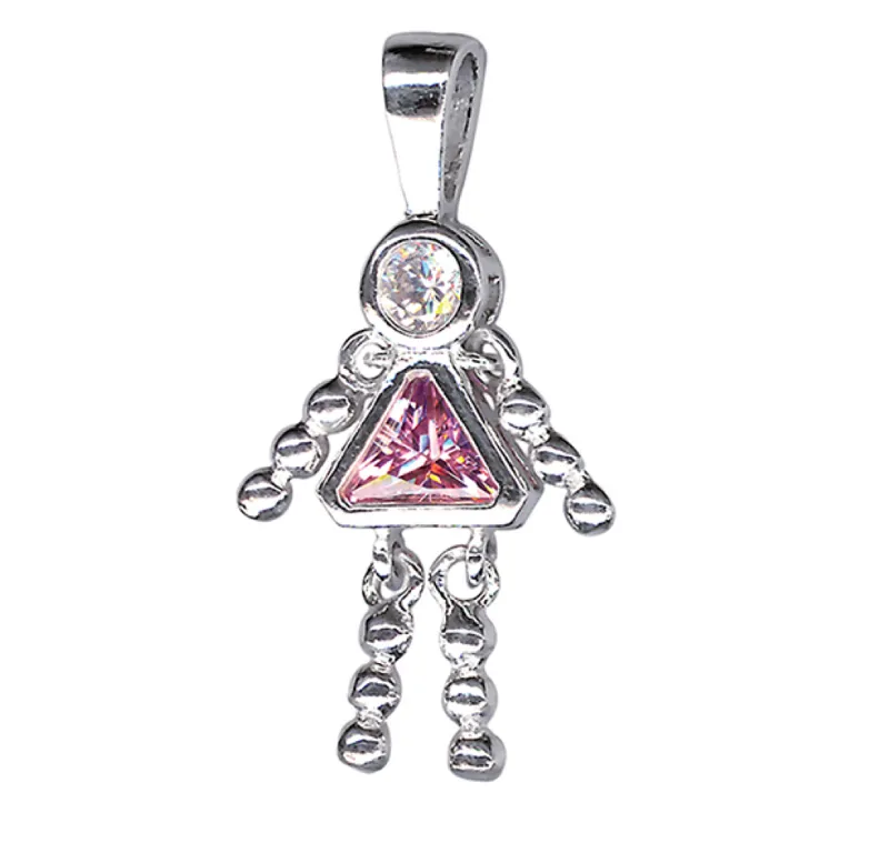 Children Jewellery Sterling Silver Gem Boy/Girl Pendant