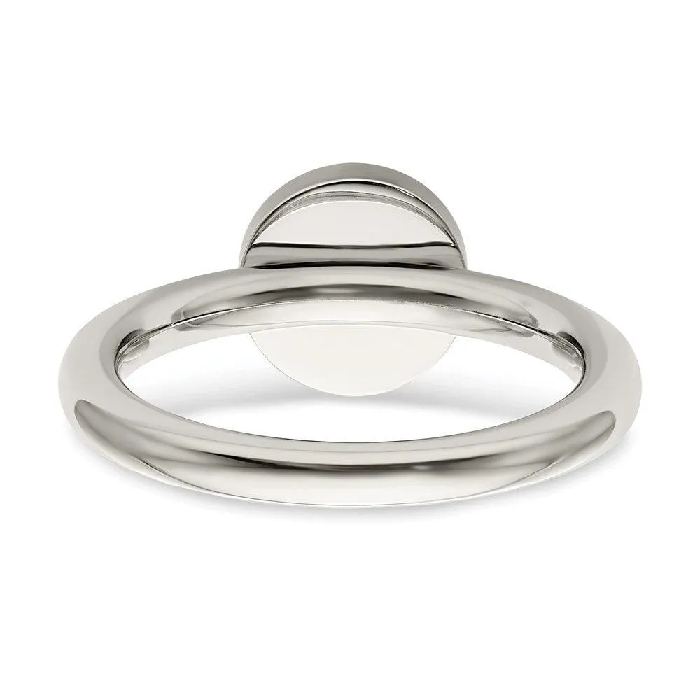 Chisel Jewelry Stainless Steel Polished Circle Ring