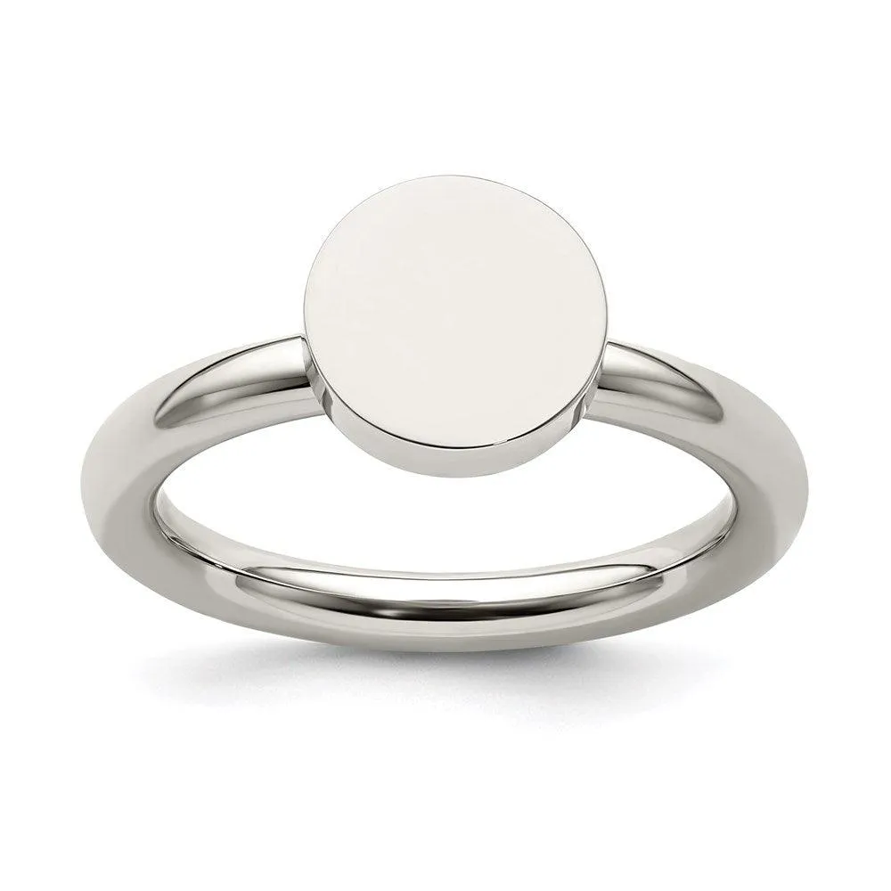 Chisel Jewelry Stainless Steel Polished Circle Ring