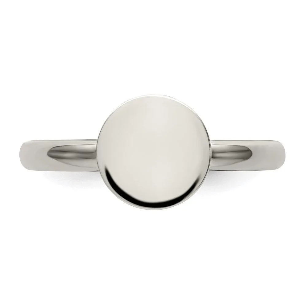 Chisel Jewelry Stainless Steel Polished Circle Ring