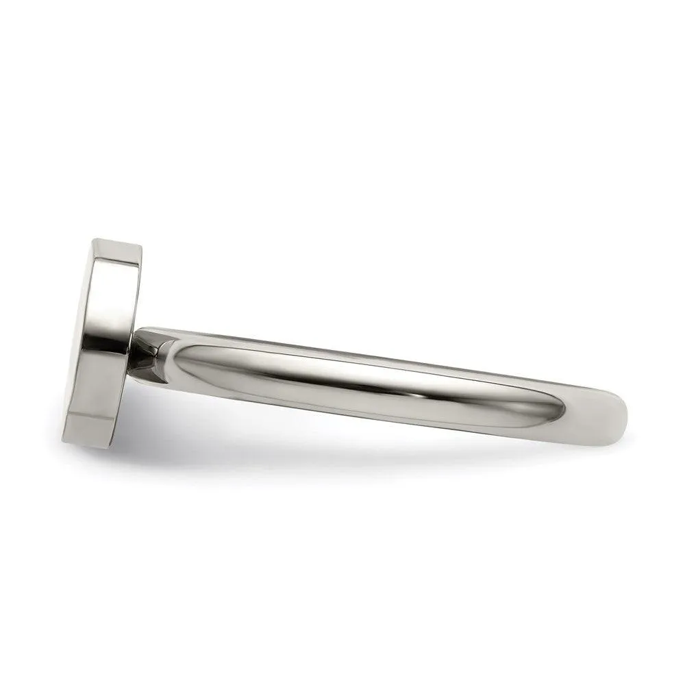 Chisel Jewelry Stainless Steel Polished Circle Ring