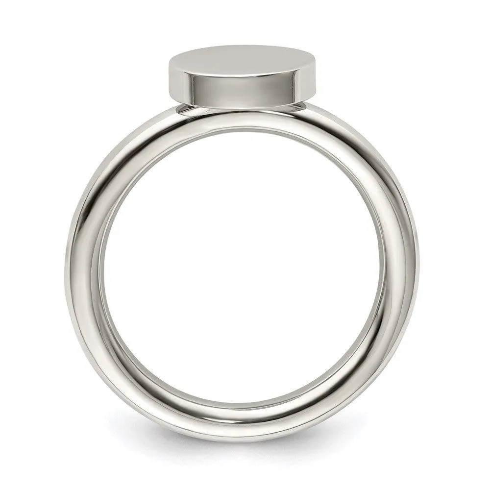 Chisel Jewelry Stainless Steel Polished Circle Ring