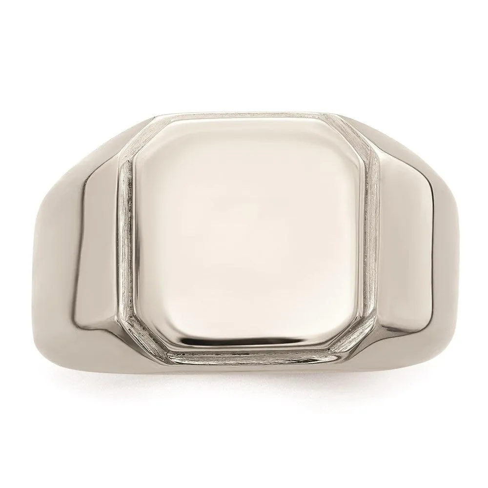 Chisel Jewelry Stainless Steel Polished Signet Ring