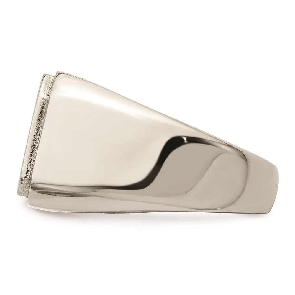 Chisel Jewelry Stainless Steel Polished Signet Ring