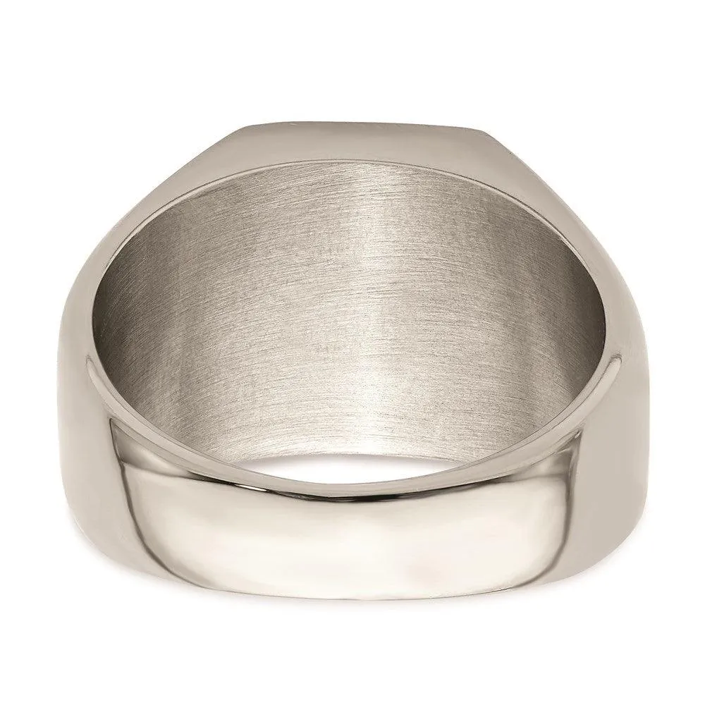 Chisel Jewelry Stainless Steel Polished Signet Ring