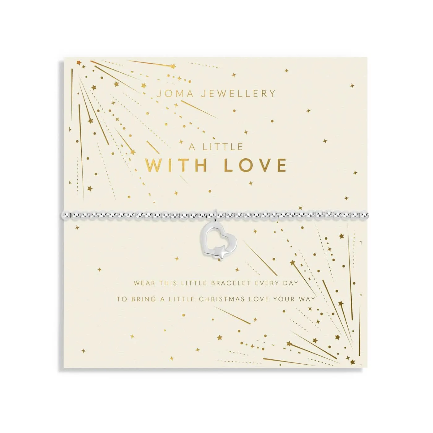 Christmas A Little With Love Silver Plated Bracelet 7554 Joma Jewellery