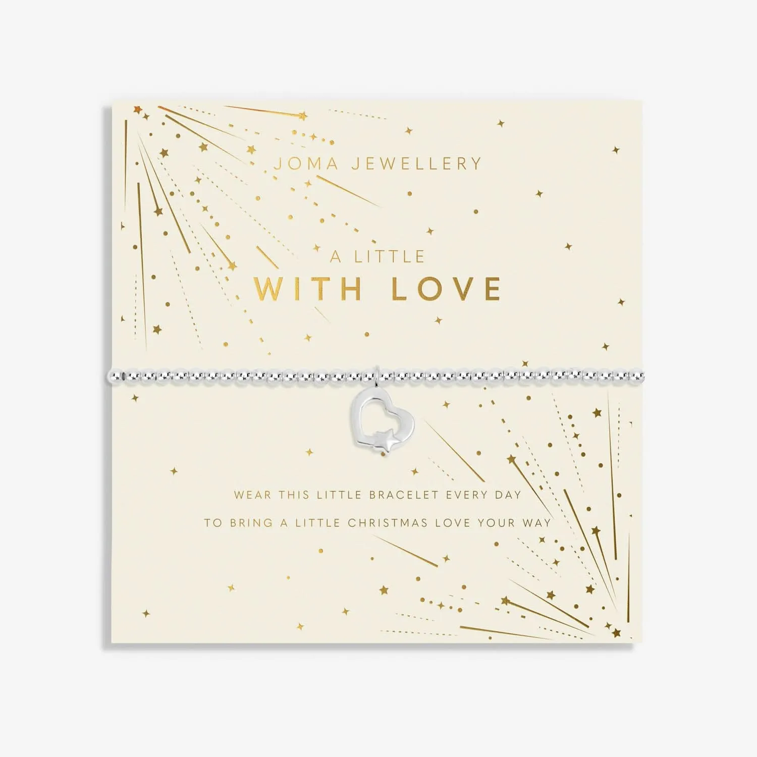 Christmas A Little With Love Silver Plated Bracelet 7554 Joma Jewellery