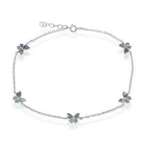 Classic Jewelry Classic Women's Anklet - Sterling Silver Abalone Butterfly | R-9245
