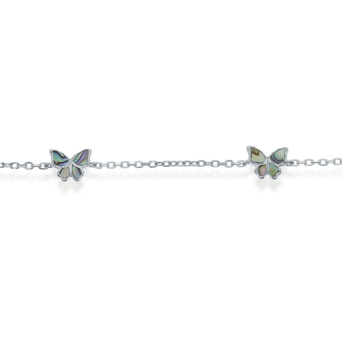 Classic Jewelry Classic Women's Anklet - Sterling Silver Abalone Butterfly | R-9245