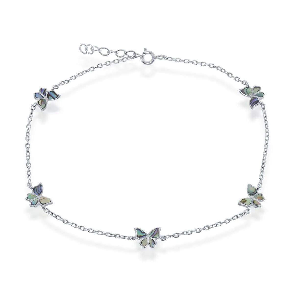 Classic Jewelry Classic Women's Anklet - Sterling Silver Abalone Butterfly | R-9245